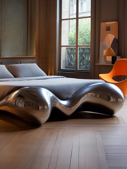 Ripples of the border double bed Italian style postmodern art furniture International Museum bedroom furniture