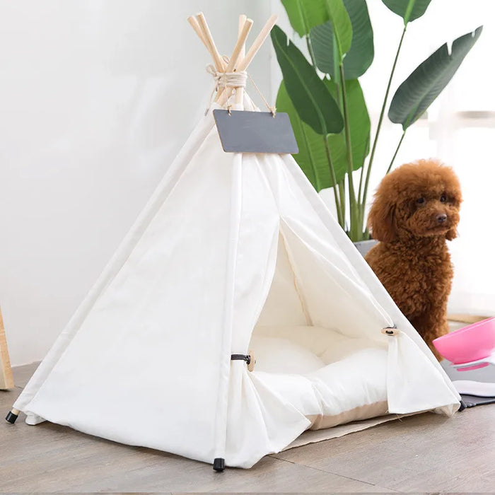 Amazon Hot Sale Folding Bed Sofa Wood Teepee Portable Dog Tent Pet Beds & Accessories for Dogs