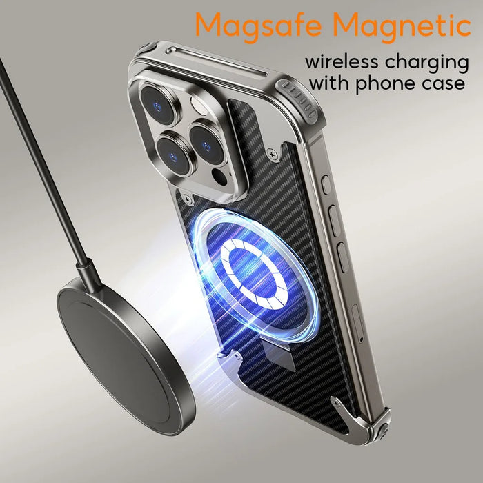 Eary Carbon Fibre Back Case Edge-free DesignAnti-collision Case,Perfect For IPhone 14/15 Pro Max