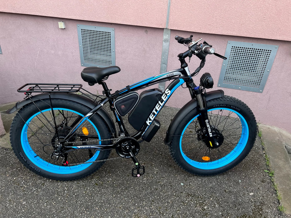 K800-2000W/48V23AH/18ah EBike 26X4.0 Inch Electric Bike Dual Motor Two Wheel Drive Battery Off-Road Fat Tire  Electric Bicycle