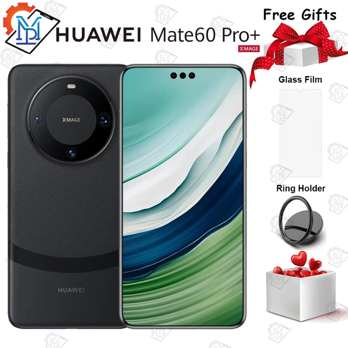 Original Huawei Mate 60 Pro+ Mobile Phone 6.82 Inch 120Hz Kunlun Glass 2 Screen Kirin 9000S HarmonyOS 4.0 NFC Smartphone