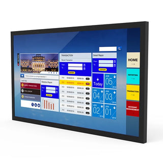 Win indoor touch screen display large screen 55 inch digital signage wall mounted