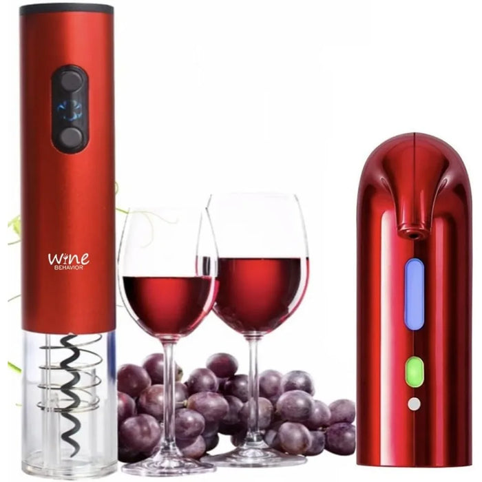 Wine Opener and Aerator Set, Electric Rechargeable Wine Opener, Aerator, Decanter,Dispenser All-in-One;Foil Cutter,Vacuum Stoppe