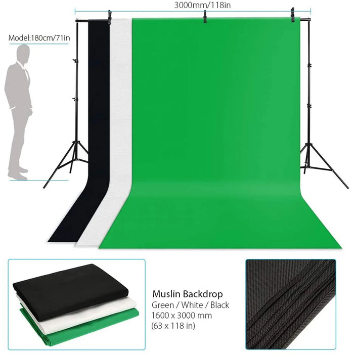 JUNNX Box Photography Photo Studio Light 50*70CM Softbox Photography Lighting Studio Photo Light Box LED Kit for Photo Studio