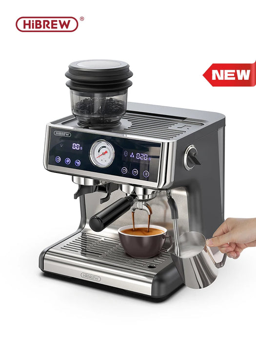 HiBREW Dual Boiler System Barista Pro 20Bar Bean to Espresso Cafetera Coffee Machine with Full Kit for Cafe Hotel Restaurant H7A