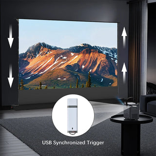 Smart Voice Control Floor Rising Projector Screen 8K HD Home Decor Electric Projector Screen