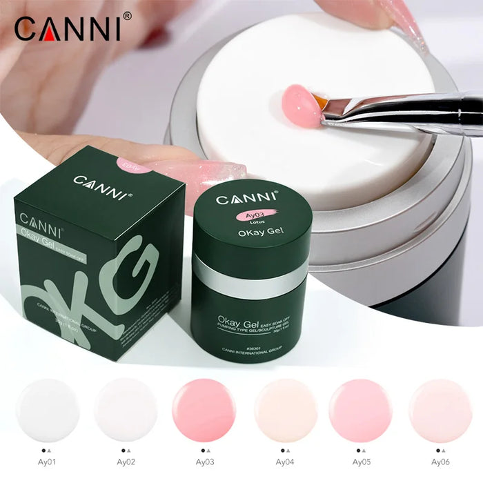 30g CANNI Okay UV Construction Gel Builder Nail Extension Air Pump Design Soak Off Nail Manicure Function  Korean Gel