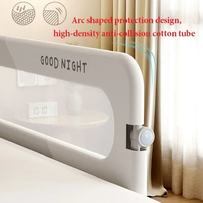 Indoor Foldable Baby Bed Guardrail Bedroom Railings for Children Sleeping Protective Barrier Rail Anti-Fall Safety Infant Fence