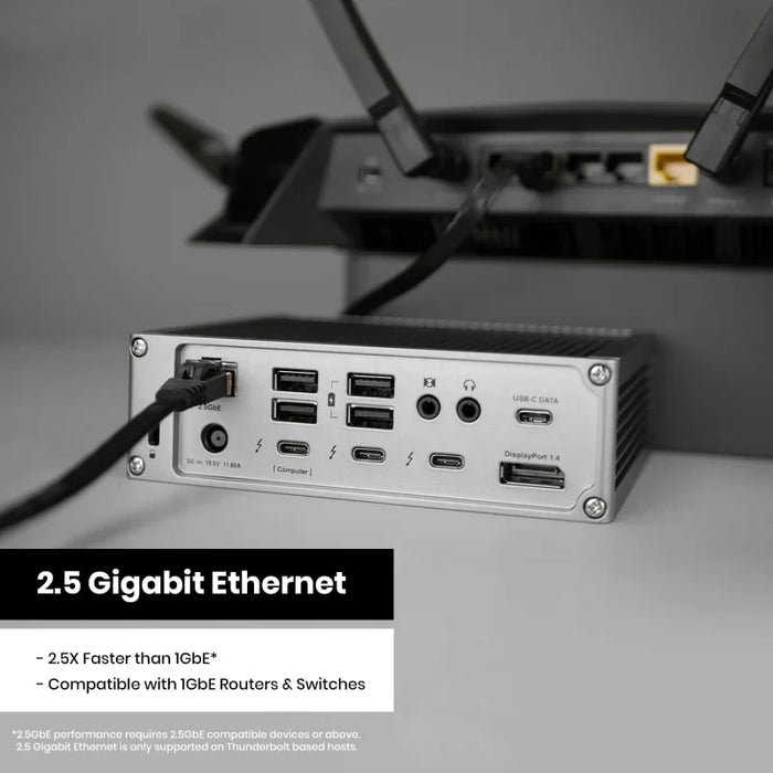 CalDigit TS4 Thunderbolt 4 Dock - 18 Ports, 98W Charging, 40Gb/s Thunderbolt 4, USB-A/C, 2.5GbE, 8K/6K Displays,/PC/Chrome C