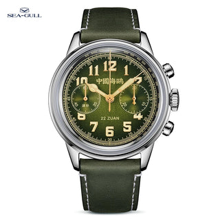 NEW 40mm Men's Chronograph Mechanical Watches Pilot Seagull ST19 Movement Men Air Force Aviation Sapphire Clock reloj hombre