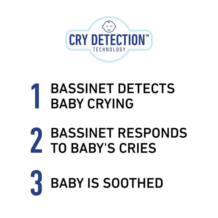 Graco Sense2Snooze Bassinet with Cry Detection Technology | Baby Bassinet Detects and Responds to Baby's Cries to Help Soothe Ba