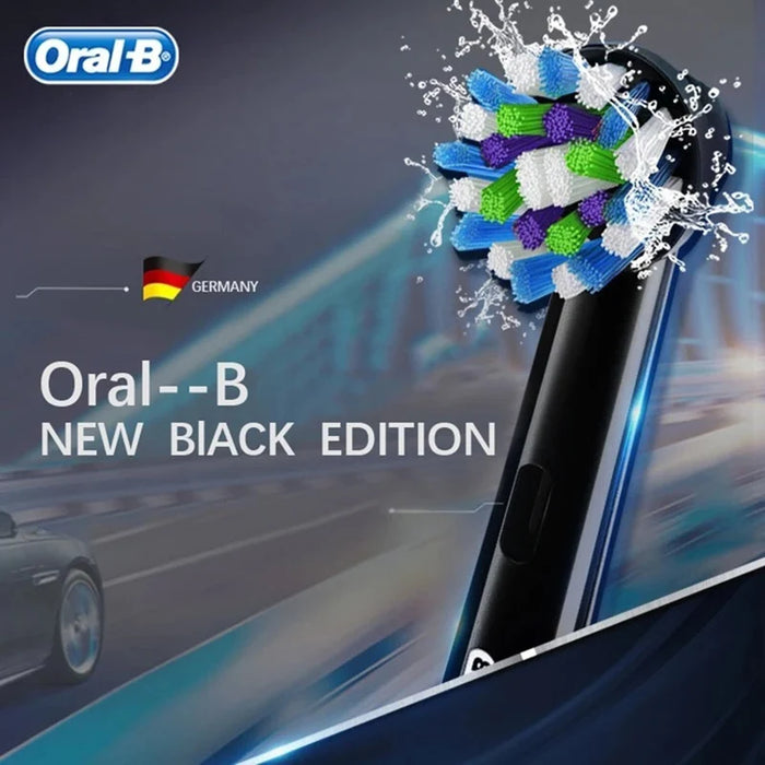 Oral-B EB50 Cross Action Teeth Clean Gum Care Replacement Brush Heads for Adult Rotation Type Tooth Brush Black 4PC/Pack