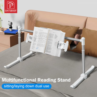 Oatsbasf Foldable Tablet Stand Reading Stand Pad Holder Bed Sofa Book Rack Lazy Phone Holder Multifunctional Combination Shelf