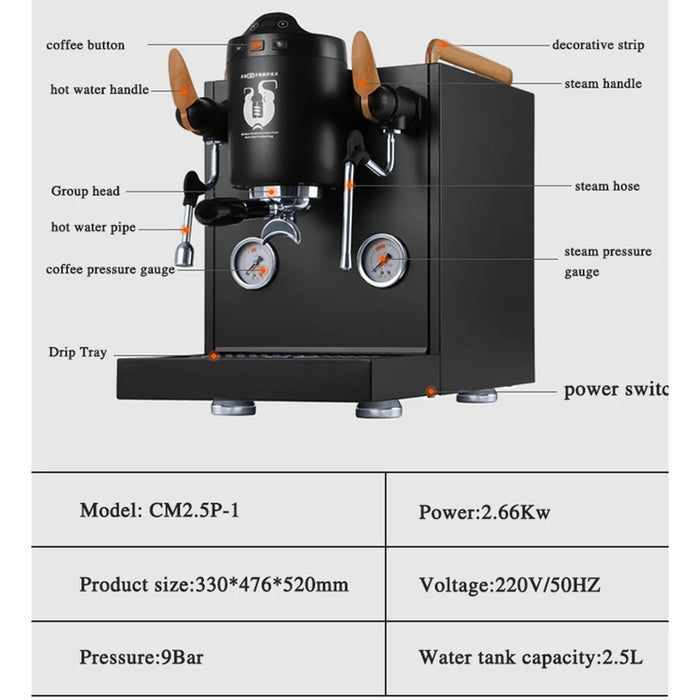 ITOP New Design Automatic Coffee Maker Machine Professional Double Head Coffee Machine 9 Bar Espresso Machine Dual-boilers 220V