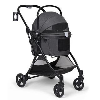 Amazon hot selling pet stroller travel folding carrier folding luxury 4 wheels pet dog stroller