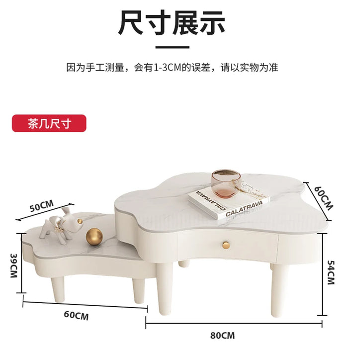 White Nordic Coffee Tables Balcony Minimalist Entryway Center Coffee Tables Decoration Bedroom Mesa Centro Living Room Furniture