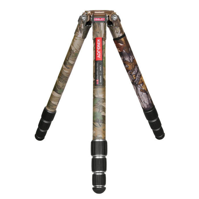 Kingjoy C86M Professional camouflage tripod Carbon fiber Camera Video tripod with fluid head for wildlife photography