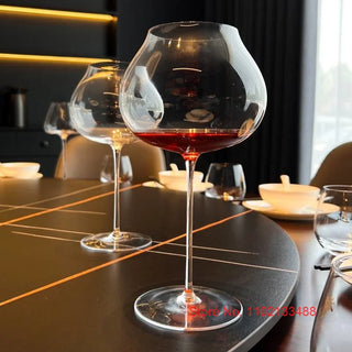 LINEA UMANA DESIGNER Cup Italian Style Super Thin Crystal Burgundy Goblet Grands Crus Dark White Wine Glass Sommelier Exclusive