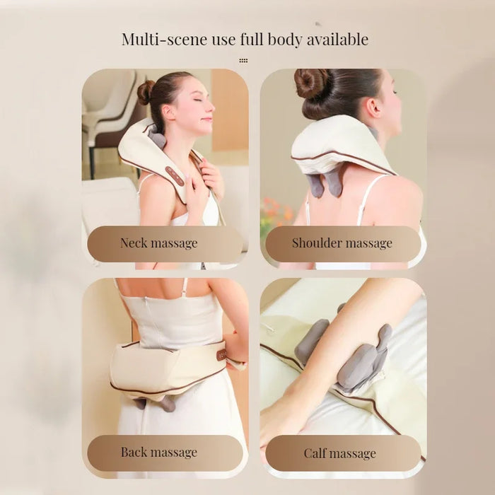 2023 Hot Sale Electric Shiatsu Neck And Shoulder Relaxer Cervical Massage Neck & Shoulder Massager With Heated