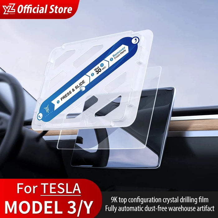 YZ Tempered Glass Screen Protector for Tesla  2022-2023 Model 3 Y Dashboard Touchscreen Matte High Definition Anti Fingerprint