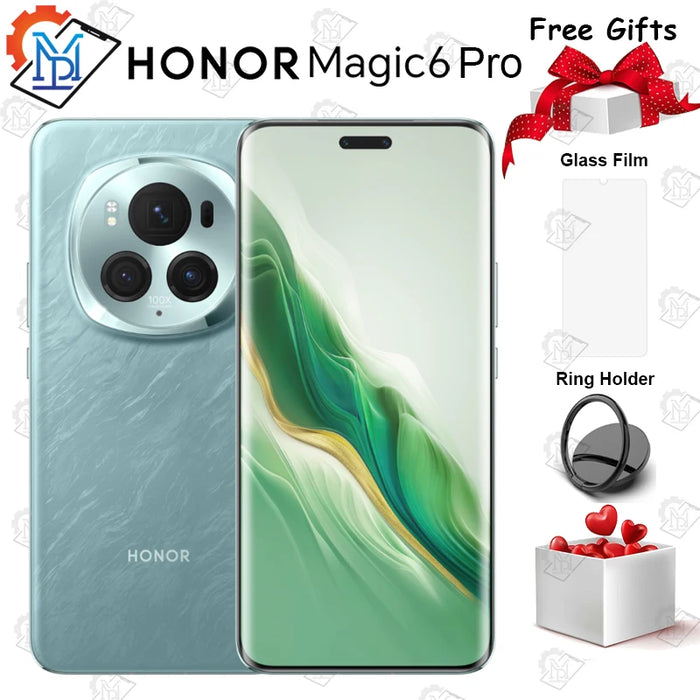 2024 New HONOR Magic 6 Pro 5G 6.8 Inches OLED 120Hz Screen Snapdragon 8 Gen 3 MagicOS 8 Camera 180MP Battery 5600mAh Smartphone