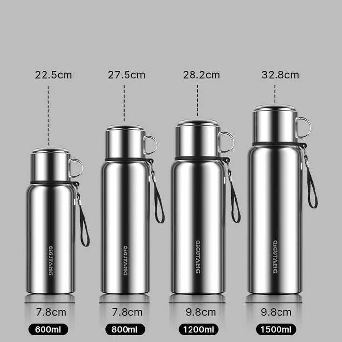 Outdoor Stainless Steel Thermos Vacuum Flask Large Capacity Smart Thermos Water Bottle Temperature Display Insulated Coffee Mug