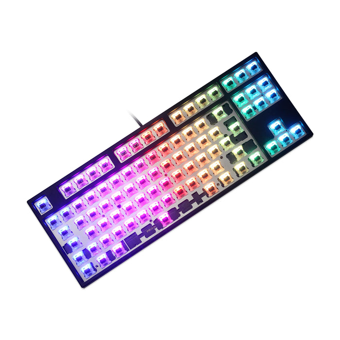 BM80 ISO bm80rgb 80% rgb hot swappable Custom Mechanical Keyboard PCB programmed rgb switch underglow type c VIA