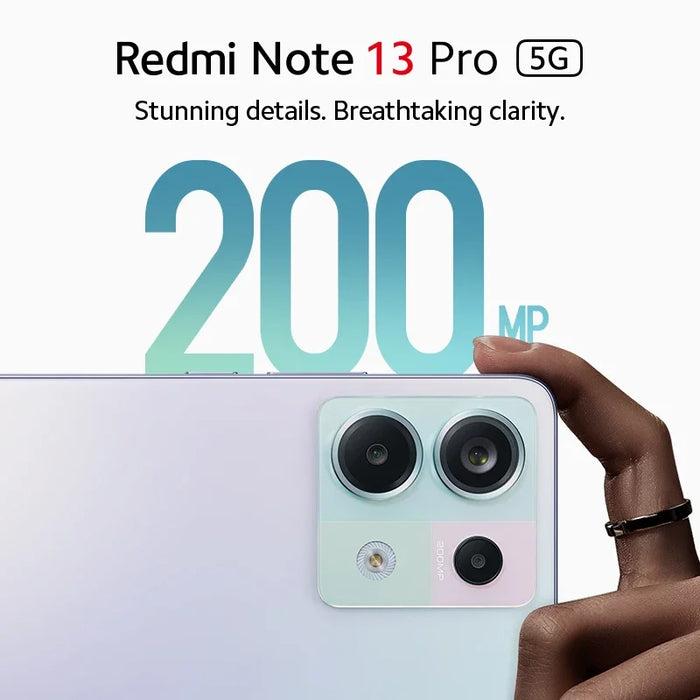 Global Version Redmi Note 13 Pro 5G Snapdragon® 7s Gen 2 Smartphone 200MP OIS Camera 1.5K 120Hz AMOLED display 67W Charging