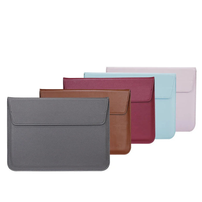 Pu Leather Laptop Sleeve For Macbook Air 13 Case Pro Retina 11 15 Notebook Stand Cover For Huawei Shell Laptop Bag Unisex