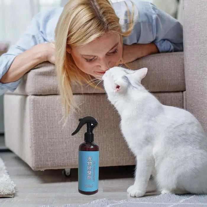 300ml Pet Odor Eliminator Spray Pet Oral Cleanse Spray Cats Dogs Body Perfume Pet Odor Remover Eliminator Cat Litter Deodorizer