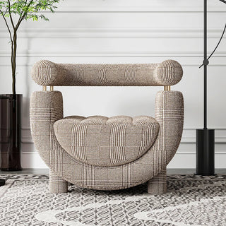 Italian Minimalist Fabric Sofa Retro Living Room Lazy Bone Chair Creative Leisure Chair
