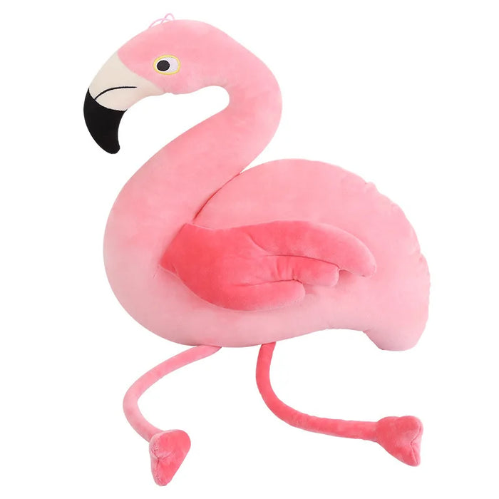 40~100cm Pink Flamingo Plush Doll Long Legs Hangable with Loop Home Wall Decor Sweet Bird Wild Animal Kids Birthday Gift