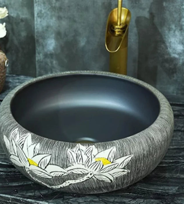 Creative washbasin, retro art washbasin, balcony, bathroom, single sided basin, household use