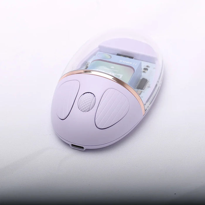 Wireless Bluetooth Crystal Mouse Rechargeable Backlit Transparent Mice Pink Purple Gaming Mini Mause For Computer Laptop PC