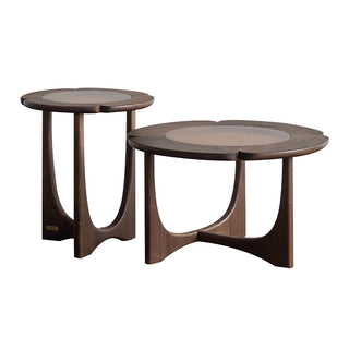 Retro Coffee Table Living Room Solid Wood Tea Table Modern Minimalist Black Walnut Household Tea Tray
