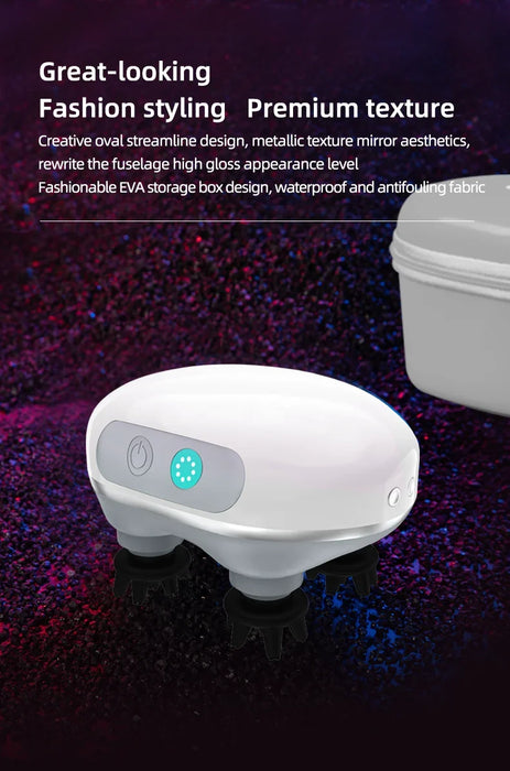 Multifunctional Wireless Handheld electric body care head massage silicone hair scalp massager