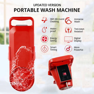 Newest Portable Washing Machine All Round Rotation Digital Timing Travel Household Electric Mini Cleaning Device Lavadora