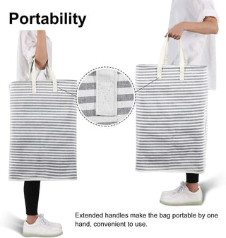 72L Freestanding Laundry Hamper Collapsible Large Clothes Basket with Easy Carry Extended Handles for Clothes Toys