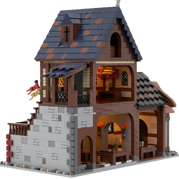 New 2721Pieces Moc European Medieval Castle Model Modular Medieval French House Creation Expert Block Model Kit Birthdaygift Toy