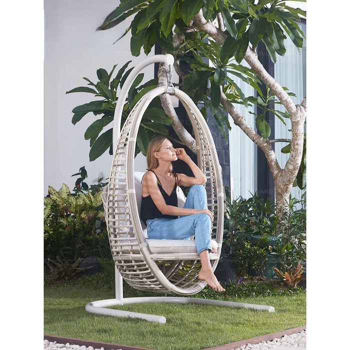 Outdoor rattan network celebrity bird's nest landing indoor lazyman rocking chair balcony swing rattan basket support