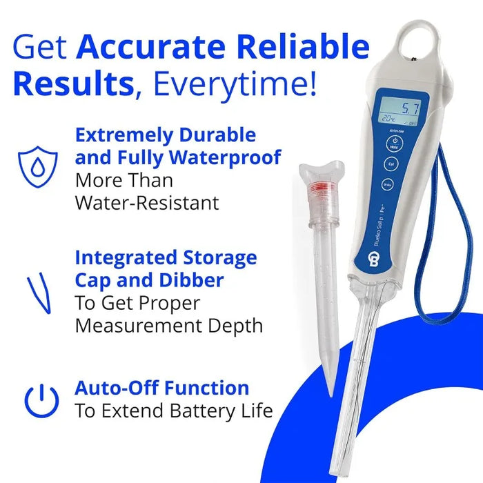 Soil pH Pen and Probe Care Kit pH Bundle with Calibration Supplies, Storage Solution, Brush, Reliable Meter and Digital Tester