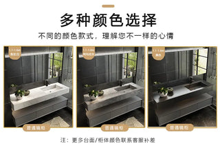 Stone Plate Whole Washbin Bathroom Cabinet Combination Simple and Light Luxury Hand Washing Wash Toilet Wash Basin Cabinet