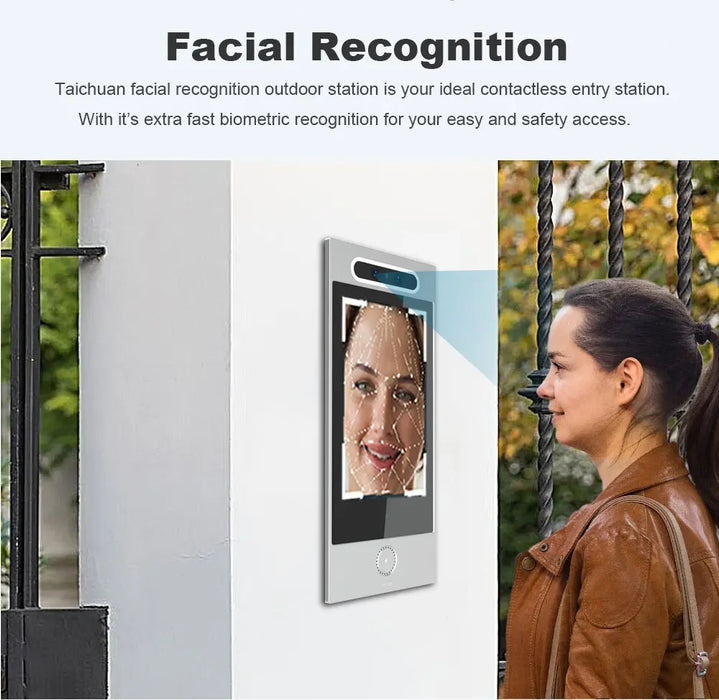 SIP door machine 10 inch 4G outdoor panel supports face recognition unlock LTE GSM video door phone POE apartment access control