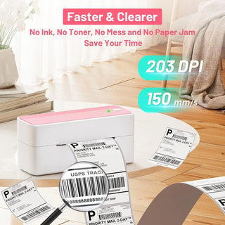 Phomemo 241 Bluetooth Thermal Label Printer Wireless Small Shipping Label Printer 4X6 Compatible with iPhone Android Mac Window