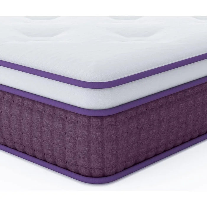 10 Inch Hybrid Mattress Queen, Innerspring Mattress in a Box, Plush Foam Mattress with Individually Pocketed Coils