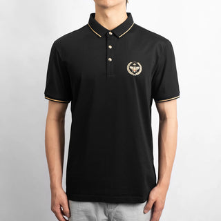 Hellen&Woody Summer Pure Cotton Breathable Solid Color Men's Polo Shirt High Quality Cotton Short-Sleeved Shirt Bee Logo Large