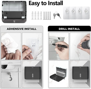 Tissue Dispenser for Bathroom Waterproof Paper Towel Dispenser Wall Mounted Tissue Box Toilet Paper Dispenser for Kitchen