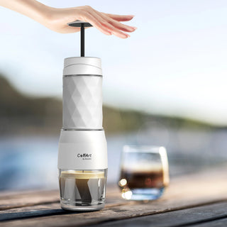 BioloMix Portable Coffee Maker Espresso Machine Hand Press Capsule Ground Coffee Brewer Portable for Travel and Picnic