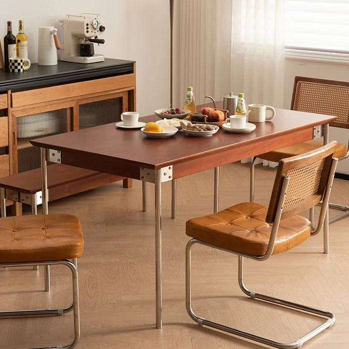 Modern Table Dining Wood Multifunction Rectangular Home Furniture Kitchen Rectangular Wooden Restaurant Mesa Tables Room