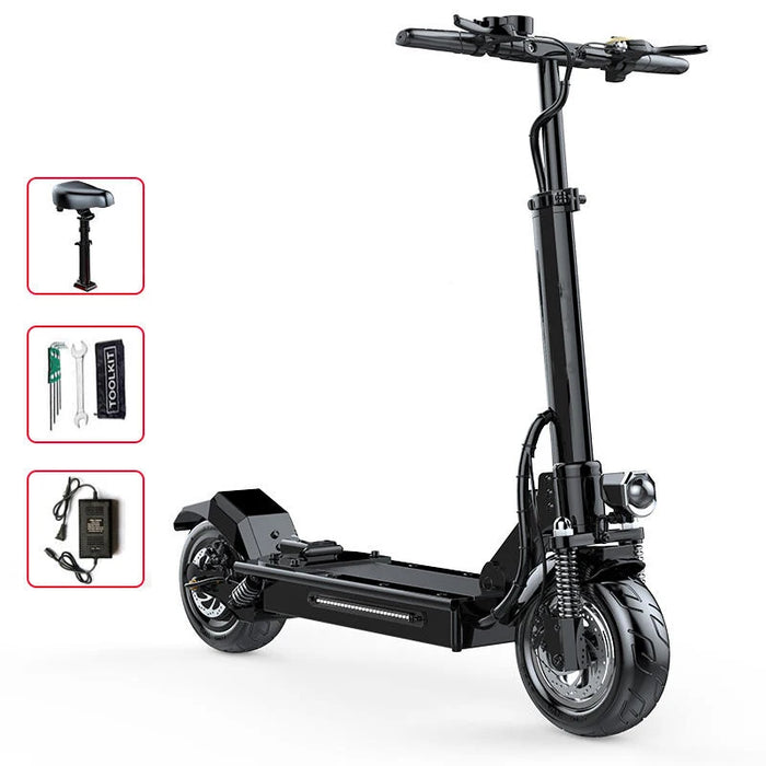 E5 Folding Adult Electric Scooter 1000W Motor Scooter Top Speed 50 Km/h 10-Inch Tires Shock-Absorbing Electric Scooter